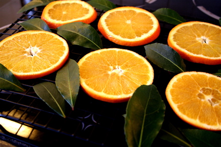 oranges and bay leaf