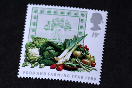 stamp with veg on it